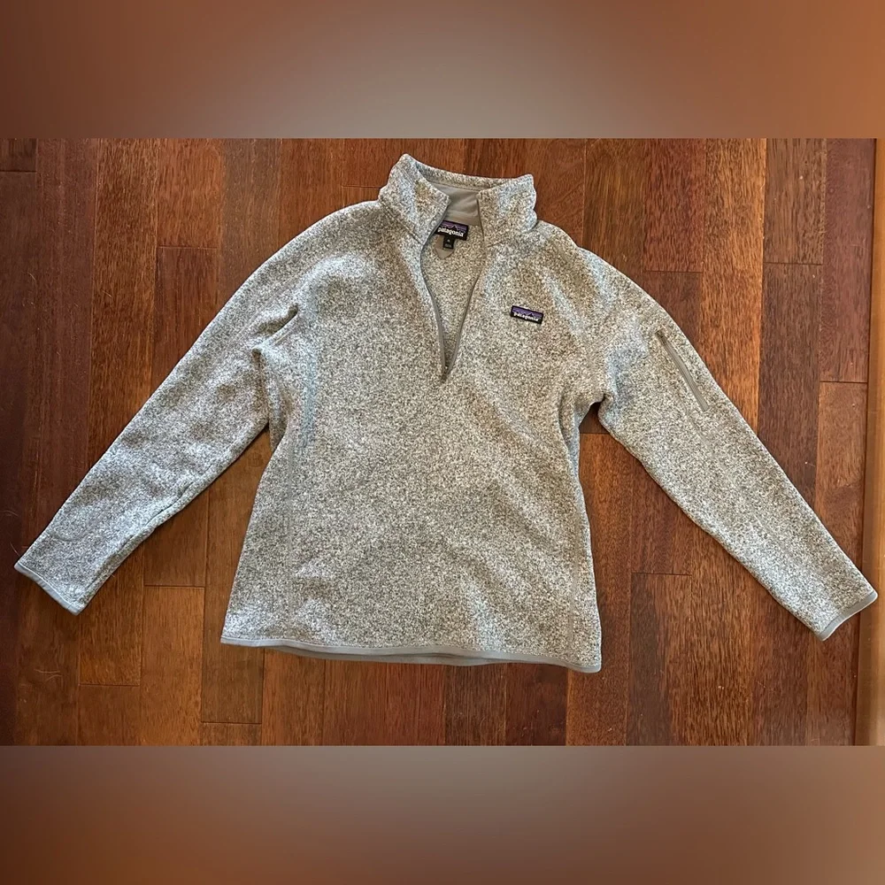 SOLD ON XPOST Like 🆕 Patagonia Women's 1/4 Gray/Birch White Better Sweater. XL. - Picture 1 of 10